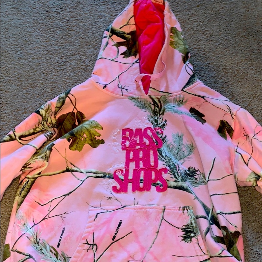 Bass pro pink camo sweater